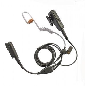 Two wire clear acoustic tube earpiece with PTT microphone MOTOTRBO Multi pin 11ACH2042M7