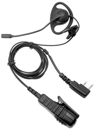 D Shape Earpiece with Boom Mic & PTT